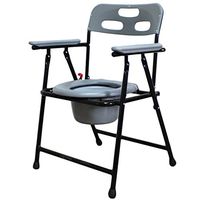 ZBYXZIGJ Folding Toilet Chair/Shower Chair-Bedside Commode Chair with Barrel to Prevent Odor, Suitable for The Elderly, Pregnant Women, Patients, Portable Safety