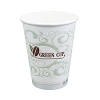 Green Cup, Disposable Insulated Hot Coffee Cups Made With Compostable ECO-Friendly Materials – 156 Pack Set Complete with Safety Lock Lids (12 oz)