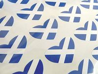 Minilabel Pack Of 50 , Heart Shape 35X23mm , Scotland Self-Stick Flag Stickers Scottish St Andrews Labels