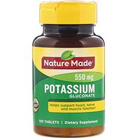 Nature Made Potassium Gluconate 550mg, 100 tablets