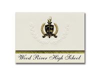 Signature Announcements Wood River High School (Hailey, ID) Graduation Announcements, Presidential style, Basic package of 25 with Gold & Black Metallic Foil seal