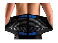 KL Happiness Deluxe Neoprene Double Pull Lumbar Lower Back Support Brace Exercise Belt (4XL : (48-55”)) We Have All Size S - 6XL