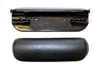 Black Padded Waterfall Armrest - Desk Length