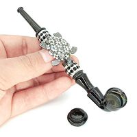 ASNTA Believes That You Need a Beautiful Animal Tube as a Gift, with 1 Storage Bag and 10 Stainless Steel mesh Filters. (Black)