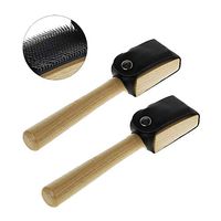 JKJF Dance Shoes Brush, Suede Sole Wire Shoes Wood Cleaning Brush, Shoes Cleaner Brush (2 Pcs)