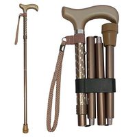 D.S.CARE Foldable Walking Cane,5-Level Height Adjustable Lightweight Aluminium Walking Stick, Portable Walking Stick, Comfortable T Handles, Adjusts from 33 to 37 inches,606 Golden Laser Starry