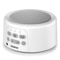 White Noise Machine, Sleep Sound Machine for Baby Sleeping, RENPHO 36 HiFi Memory Function Non-Looping Soothing Sound Sleep Therapy for Home, Office, Travel, Baby, Kids, and Adults (White)