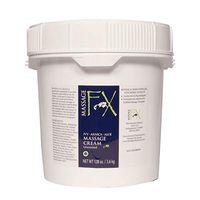 MASSAGE FX Unscented Massage Cream, 1 Gallon with 100% Pure Sweet Almond & Sunflower Seed Oil - Ivy, Arnica & Aloe, Deep Tissue to Relaxing Light Massages - Easy Glide, Non-Greasy - Paraben Free