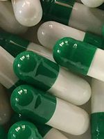 Empty Gelatin Capsules Size 4 Green/White* (500)