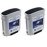 Amsahr 940XLBK(C4906AN) Remanufactured Replacement HP Ink Cartridges for Select Printers/Faxes - 2 Pack, Black