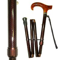 Vista International Adj. Fold. Stick/Mahagony Camping & Hiking Equipment, Multicolor