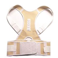 Cozylkx Men Women Back Brace Posture Corrector, Fully Adjustable Support Brace Lumbar Support for Lower and Upper Back Pain(Nude-XL)