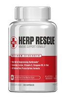 HERP RESCUE #1 Best formula to clear skin FAST of Herpes, Cold Sores, and Shingles.- Full 30 Day Supply l Lysine, Zinc, Vitamin C, Oregano Oil, 120 Capsules