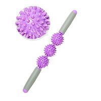 Uleade Fascia Muscle Roller Stick- 3 Balls - Fascia Roller for Cellulite and Sore Muscles - Neck, Leg, Back, Body Roller Deep Tissue Tight Fascia Massage Stick Tools