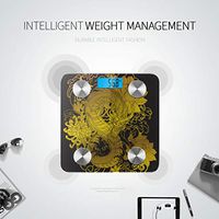 LYAOE Bluetooth Body Fat Scale Gold Dragon Tattoo On Black Smart Wireless Scale with LCD Display Measuring Body Weight Bmi and Health Digital Scale