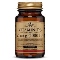 Solgar Vitamin D3 (Cholecalciferol) 25 mcg (1000 IU) Tablets - 90 Count