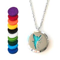 FIKA Tinkerbell Air Freshener Diffuser Necklace Locket Aromatherapy Essential Oil Great for Travel Pads (Necklace)
