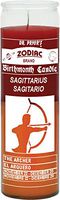 Indio Products Sagittarius Red/Gold Candle - Zodiac Silkscreen 2 Colors 7 Day