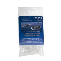 GMS Optical Soft Silicone Oval Shaped Nose Pads for Glasses, Sunglasses, and Eye Wear (10 Pair, Oval-Shape Click-on 13mm)