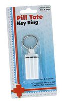 Waterproof Keychain Pill Holder Key Ring Tote Travel Container Medication Bottle