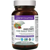 New Chapter Men's Multivitamin, Every Man's One Daily 40+, Fermented with Probiotics + Saw Palmetto + B Vitamins + Vitamin D3 + Organic Non-GMO Ingredients - 24 ct