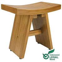 Rose Home Fashion Teak Shower Bench, Teak Shower Stool, Shower Chair Wood, Shower Stool Wood, Teak Shower Seat,Solid Teak Wood Shower Bench,Assembly Required