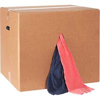 Box of Colored T-Shirt Rags, Assorted, 440/Case, 50 Lbs/Case