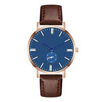 Fxbar,Fashion Men Watch Quartz Faux Leather Analog Wrist Watch Brand Luxury Business Wristwatch(Brown)