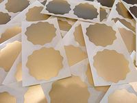 Minilabel 51mm Wavy Edge , Certificate Wafer Company Seal Labels , Stickers For Embossing , Awards & Rewards Matt Gold