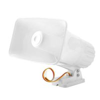 Electronic Alarm Siren Horn 150dB Indoor/Outdoor Security Siren DC 12V for Home Security System - White