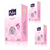 Pufai Disposable Cigarette Nicotine Filters Regular 8mm 90 Piece in 3 Boxes Pink