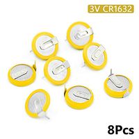 Battery CR1632 3V 2 Tabs Coin Cell for Main Board Toy Electronic Scale 8Pcs