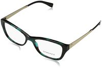 Versace Versase VE3236 5076 52 Green Havana Woman Cat Eye Eyeglasses