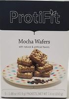 Proti Fit High Protein Wafer Bar - Mocha (5 Servings/Box) - Trans Fat Free, Aspartame Free, Cholesterol Free