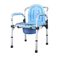 Bedside Commode Potty Chair, Toilet Seat Chair Folding Height Adjustable with Bucket Splash Guard, for Adult