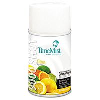 TimeMist 9000 Shot Metered Air Fresheners, Citrus, 7. 5oz Aerosol, 4/Carton