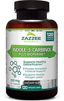 Zazzee Indole-3-Carbinol (I3C), 120 Veggie Caps, 4 Month Supply, 200 mg per Capsule, Plus 5mg BioPerine for Enhanced Absorption, Vegan, Non-GMO and All-Natural