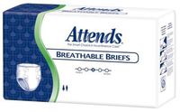 Incontinent Brief Attends® Breathable Briefs Easy-fit Tape Tabs Regular Disposable Heavy-Super Absorbency- Regular 44" - 56"