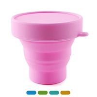 Meeeno Collapsible Silicone Cup for Sterilizing and Storing Menstrual Cup, Reusable and Foldable for Camping Hiking Travel and Outdoors