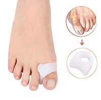 Soft Gel Toe Spreaders，Bunion Splint or Straightener for Overlapping Toes， Mallet Toe Pain Relief 1 Pair (L)