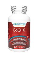 Worldwide Nutrition CoQ10 Dietary Supplement, Cardiovascular Health, Supports Healthy Heart Muscle, Antioxidant Health, Supports Digestive Health, 100 Milligram, 60 Softgels