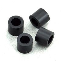 Electronics-Salon 100pcs 6mm Black Nylon Round Spacer, OD 7mm, ID 4.1mm, for M4 Screws, Plastic.