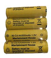 Exquisite Selebrity Solar Light AA Rechargeable 300mAh Ni-Cd Replacement Batteries (4)