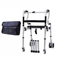 MEI Walker Elderly, Disability, 6-Round, Crutch, Disability, Auxiliary, Leg Exercise, Walking Aid, Trolley, Walker, Portable, Foldable