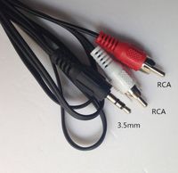 3.5mm 1/8" Jack Mini plug TO 2 RCA Male Stereo Phono Audio Speaker Adapter CABLE