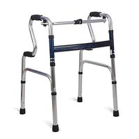 Luckya Elderly Walker Disabled Person Walking Frame Four-Leg Anti-Slip Rehabilitation Folding Training Walker Non-Slip Walking Stick with Hospital