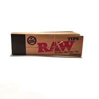 Raw Rolling Papers Unbleached Filter Tips 5 Pack = 250 Tips