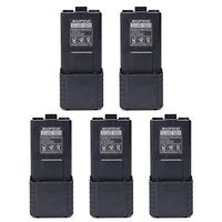 BAOFENG 5pcs Original 3800mAh Li-ion Battery High Capacity Big Spare Battery Walkie Talkie UV-5R UV-5RA -UV5RB UV-5RC UV-5RE Serie (5, Black)