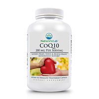 Nature's Lab 200mg Coq10-60Count (2 Month Supply) Supports Heart Nerve & Muscle Health antioxidant Support Nutritional Supplement