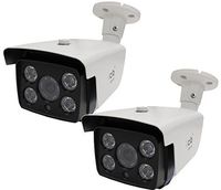 CIB 2 x True HD-TVI 1080P 2.1Megapixel HD Vandal Bullet Cameras, Long Range up to 150FT, BNC Connect Type. Connect to HD-TVI Security DVR System Only. --- T80P0856-150W-2
